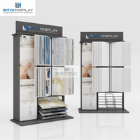 Support de rangement et d'exposition portable en métal, écologique, pour tapis et dalles, avec fonction de retournement de pages, épaisseur 2,0 mm, taille personnalisable