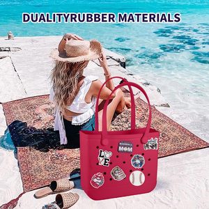 Abalorios de béisbol compatibles con bolsas Bogg, abalorios de béisbol acrílicos compatibles con Simply Southern Beach Bag Tote - Product Image 6