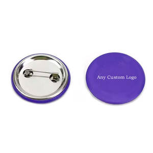 شارة زر معدني مستديرة فارغة من المعدن شارة دبوس للملابس - Product Image 2