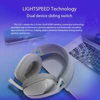 Casque de jeu sans fil supra-auriculaire Logitech G321 avec annulation active du bruit en mode double 5.2, microphone détachable, 20 heures d'autonomie