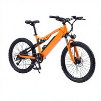 Vélo de montagne électrique de 24 pouces, batterie au lithium intégrée, cadre en alliage d'aluminium, freins à disque doubles, cadre Softail