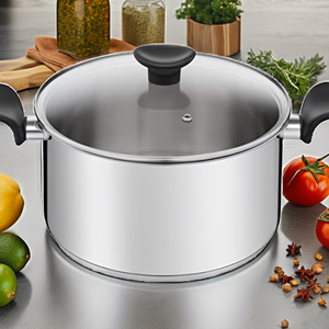 <strong>Tefal</strong> Dutch Oven 24 cm (5.3L) + Glass <strong>Lid</strong> All Heat Sources Including Induction Stainless Steel 10 Years Warranty Dishwasher Safe - Product Image 2