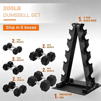 Ensemble d'haltères hexagonales en caoutchouc ASTM de 7 kg pour hommes, colorées, pour la musculation