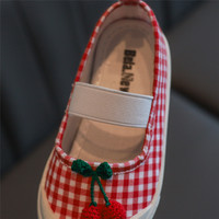 1-8 ans fraise toile chaussures fille décontracté baskets enfants chaussures princesse enfants filles chaussures pour étudiant