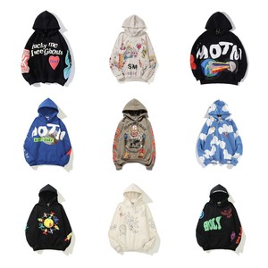 קפוצ'ון ספורט חורפי לגברים, גזרה רחבה, הדפס דיגיטלי תלת מימדי, פליס, תערובת פוליאסטר/כותנה, נגד כדוריות - Product Image 1