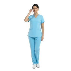 Ensemble de Blouse et Pantalon Médical Durable pour Femme, Tissu Spandex/Polyester, Détection d'Aiguilles, Coupe Confortable, Thermocollage Sans Couture, Personnalisable - Product Image 5