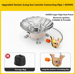 Réchaud à gaz butane ultraléger pliable pour pique-nique, cuisinière de poche robuste et portable avec brûleur en acier inoxydable - Product Image 2