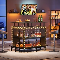 Meubles Industriels Liqueur Café Bar Chariots Vin Coin Armoire Unité avec Rangement pour Maison Cuisine Pub