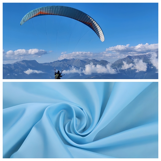 Wholesale 210T Nylon Silicone Coated Breathable Woven Waterproof Ripstop Taffeta Fabric for Outdoor Paragliders Tents Bags