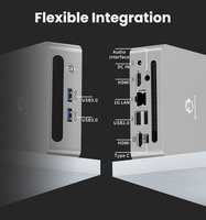 GenMachine Ryzen7 4700U Mini PC met AMD Radeon Vega 7 Grafische kaart, 8C 8T, 1G LAN, WiFi 6, BT 5.2, Windows 11 Pro, 3 beeldschermen, 2 HD, 4 USB