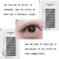 Extension naturelle de vison en forme de Y épais cils de beauté bande complète faux cils