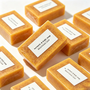 Low MOQ Wholesale Turmeric Kojic Acid Soap <b>No</b> <b>Logo</b> Ready To Ship Blank Package Skin Brightening Bar Supplier - Product Image 1