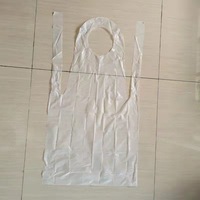 Tablier jetable imperméable unisexe pour hommes et femmes, résistant à l'huile, en plastique PE, emballage individuel