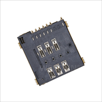 WECONN WL-SIM150-110 6PIN+1 H=1.50mm Connecteur de carte MICRO SIM Push-Push avec interrupteur de détection, Connecteur circulaire personnalisé