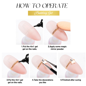 HONEY GIRL 4 <span class=keywords><strong>en</strong></span> 1, Capa Superior Sin Limpieza, Gel Semipermanente para Uñas, Pegamento para Puntas de Uñas, Gel de Modelado 3D para Arte de Uñas, Gel de Tallado <span class=keywords><strong>en</strong></span> Tubo - Product Image 5