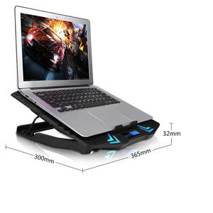 Refroidisseur d'ordinateur portable pour jeux, design populaire, six ventilateurs de refroidissement, écran LCD - Product Image 4