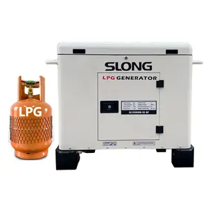 Generadores silenciosos de gas natural LPG resistentes SLONG 10kw