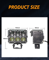Phare LED Cyt Super Lumineux 12 Volts, Projecteur Large et Concentré 40W, Contrôleur LED HJG, Feux Indicateurs pour Vélos Électriques et Motos
