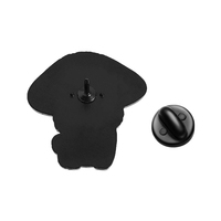 Kawaii chat sous champignon émail broche mignon dessin animé Animal broche bijoux cadeau pour amis en vrac en gros