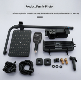 Thông Minh Hiển Thị Kỹ Thuật Số Tĩnh Nhiệt Vòi Hoa Sen Vòi Set Duy Nhất Xử Lý Màu Đen Brass Phòng Tắm Hệ Thống Mềm Bao Gồm Vòi Hoa Sen Đánh Bóng - Product Image 6