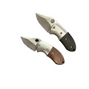 Couteau utilitaire multi-usages mignon pour cadeau DIY, OEM, lame pliante en acier inoxydable, couteau de poche, manche en bois, couteau de camping - Product Image 2