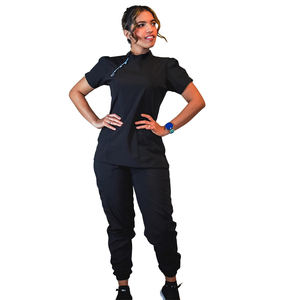 Uniforme médico elástico recoger cintura uniformes moda Hospital ropa polvo antibacteriano médico Scrub traje - Product Image 2