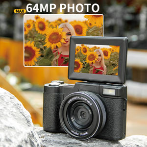 Pantalla de visualización abatible Conectividad Wi-Fi Efecto de filtro Compartir fotos Estilo retro Cámara de video 5K para Selfie de viaje - Product Image 3