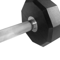 Juego de Mancuernas Hexagonales de Goma Comerciales Antideslizantes para Entrenamiento con Pesas Libres, Equipo de Gimnasio para Ejercicios de Fuerza y Fitness