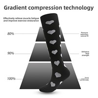 Chaussettes de course à compression graduée personnalisées, hauteur genou, respirantes, élastiques, soutien athlétique pour l'entraînement, hommes et femmes, vente en gros
