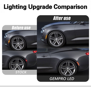 Luces Laterales LED Ahumadas para Auto, Delanteras y Traseras, para Chevrolet Camaro 2016-2024, para Cadillac CTS ATS, Color Ámbar Rojo, Juego de 4 Piezas - Product Image 5