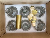 Botol Kaca Bulat Mewah 750ml Wadah Minuman Keras Bening Botol Kaca Kosong untuk Wiski