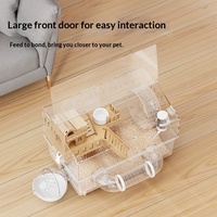 Cage à hamster personnalisable de luxe pour hamster syrien, en acrylique, grand espace, vue transparente, durable, pour petits animaux