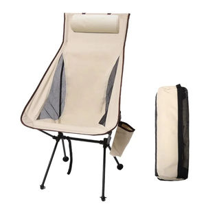 Silla Plegable Portátil para Camping con Reposacabezas, Ligera, de Aluminio, para Pesca y Actividades al Aire Libre - Product Image 1