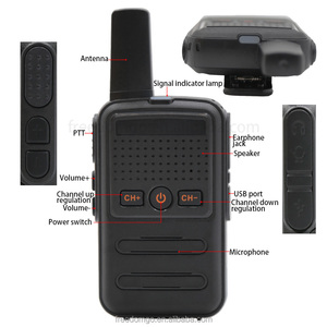 KAILI KD-C56 มินิเครื่องส่งรับวิทยุแบบมือถือ 1W 0-2KM ระยะ UHF 400-470MHz เด็กอินเตอร์โฟนไร้สาย IPX-1 น้ำ - Product Image 2