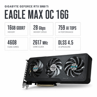 Nouvelle carte graphique de bureau GV-N506TEAGLEMAX OC-16GD 16 Go GDDR7 OC PCIe 5.0 avec refroidissement par ventilateur, 2617 MHz, mémoire 28 Gbit/s, DirectX 12