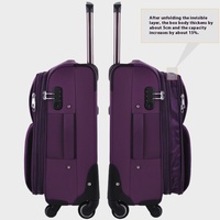 Valise à roulettes Rhino Armor 20 pouces en Oxford, étanche, unisexe, avec serrure à combinaison 26 chiffres, bagage cabine