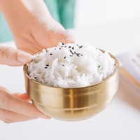 Bol de service isotherme en acier inoxydable à double paroi pour soupes et riz, 10cm, 12cm, 14cm, personnalisable en gros pour desserts et snacks glacés