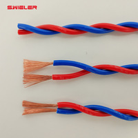 Câble de haut-parleur audio Hi-Fi à paire torsadée 2 conducteurs RVS, cuivre nu OFC 13/15/18 AWG, câble RCA pour voiture, câble de haut-parleur 2,5/1,5/0,75 mm