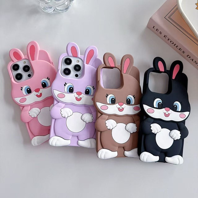 For 15 Protective Phone Case Silicone Soft Popular 3D Rabbit Cute Anti-Drop Smart Infinix POP 8/POP 20/Spark 30/IP Custom