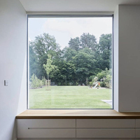 Ventana Fija Panorámica OUNA, Diseño de Aluminio con Marco Delgado, Apariencia Minimalista para Hotel o Villa, Color y Tamaño Personalizables