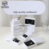 Boîte à bijoux personnalisée avec logo, boîte d'emballage de haute qualité pour collier, bague, boucles d'oreilles, boîte à bijoux en carton personnalisée