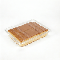 Boîte à gâteau en plastique PET transparent avec gaufrage et estampage pour le stockage et la présentation des aliments