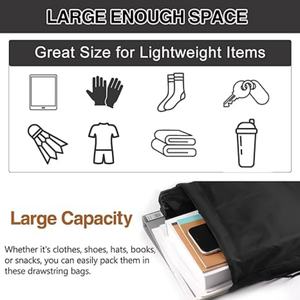 Bolsa Deportiva de Poliéster de Alta Calidad con Cordón, Asa de Cuerda, Correa para el Hombro, Logotipo Personalizado, Bolsa de Compras Promocional para Uso en Exteriores - Product Image 3