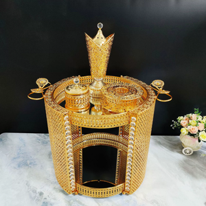 Kim loại trang trí đặt Trung Đông Ả Rập sang trọng Bàn cà phê hương Burner Bộ - Product Image 2
