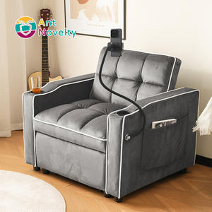 Sofá Cama Moderno 3 en 1 Desmontable con Portavasos y Soporte para Teléfono, Sofá Reclinable Tipo Banco para Dormir en Espacios Pequeños - Product Image 2