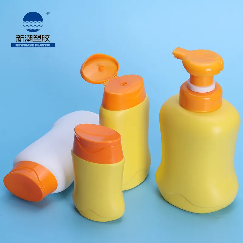 Bottiglia di Shampoo in plastica per bambini confezione cosmetica vuota Baby Shower Gel Flip Top Bottle lozione per il corpo bottiglie per balsamo per capelli