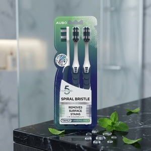 Lot de 3 brosses à dents légères à poils rigides en nylon et manche en plastique pour un nettoyage en profondeur, idéales pour adultes à usage domestique - Product Image 4