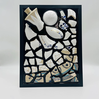 Cadres de rangement artisanaux en résine époxy avec images de bouteilles brisées, idéaux pour cadeaux de luxe en gros