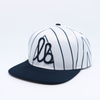 Topi Snapback 6 Panel Custom Model ODM dengan Logo Bordir 3D, Gaya Sport Fashion Y2K, Bahan Katun dan Poliester Bergaris