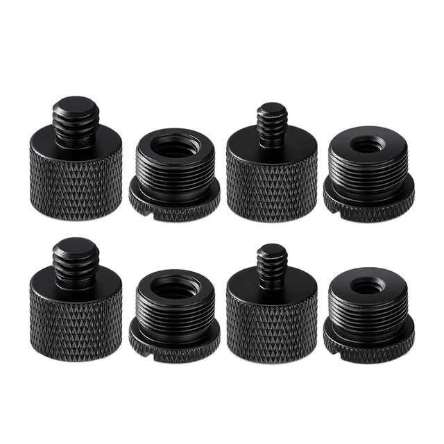 1/4" 3/8" 5/8" Camera Screw Adapter Set Male to Female Thread Converter for Tripod Microphone Stand Photography Accessories